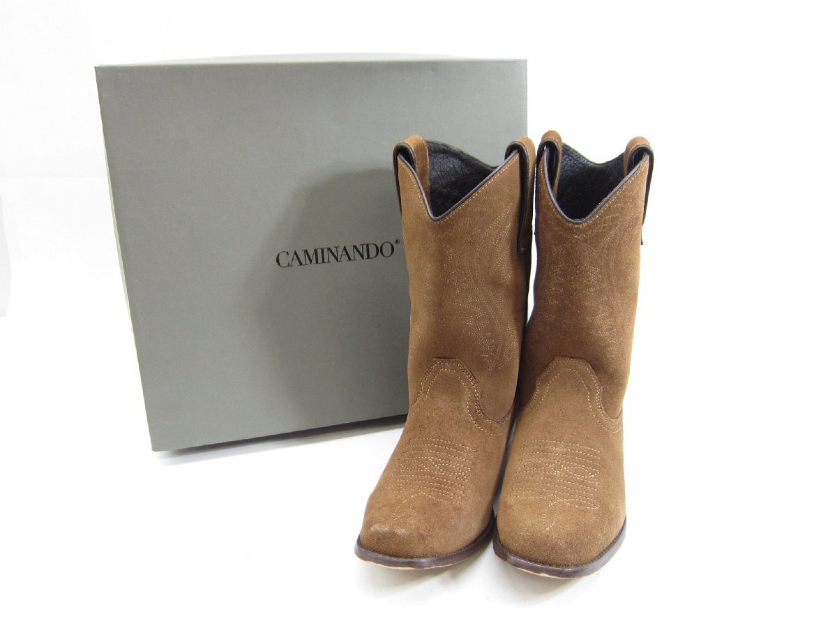 Caminando カミナンド スウェード ウェスタン ブーツ SIZE:US8 26.0cm メンズ 靴 □UT9686