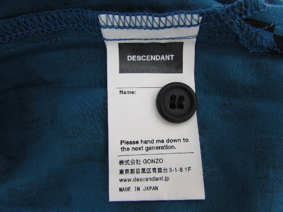 DESCENDANT ディセンダント T&C TEXTILE SS SHIRT オープンカラーシャツ 半袖 SIZE:L ∥FG6412_画像8