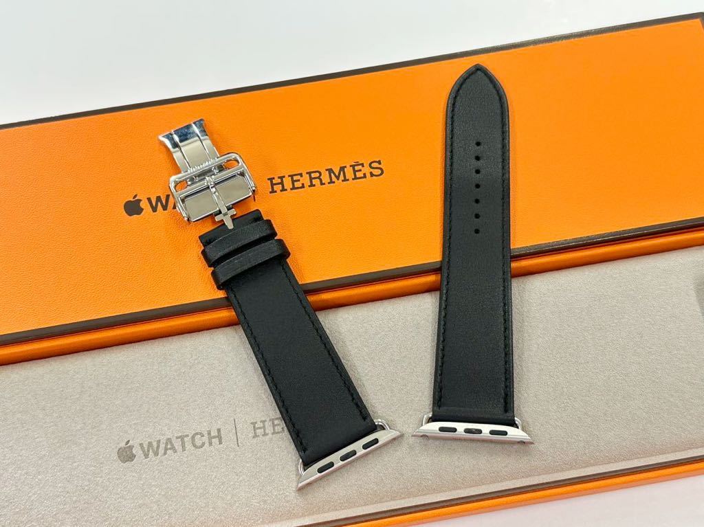 ☆即決 美品 Apple Watch HERMES Series7 45mm 44mm 黒 ディプロイ