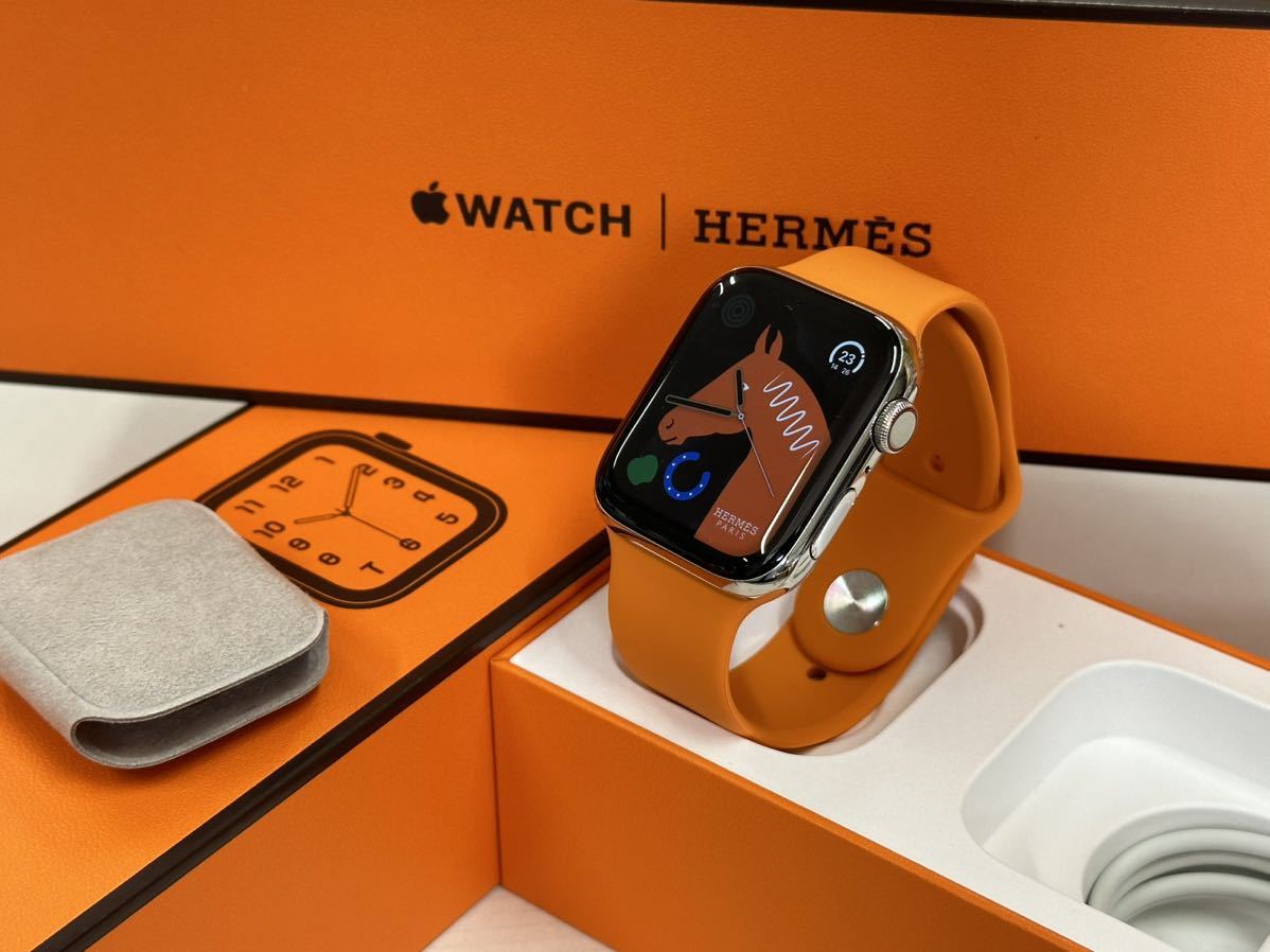 ☆即決 美品 おすすめ！ Apple watch エルメス シリーズ4 アップルウォッチ HERMES Series4 44mm ステンレス  GPS+Cellularモデル 941