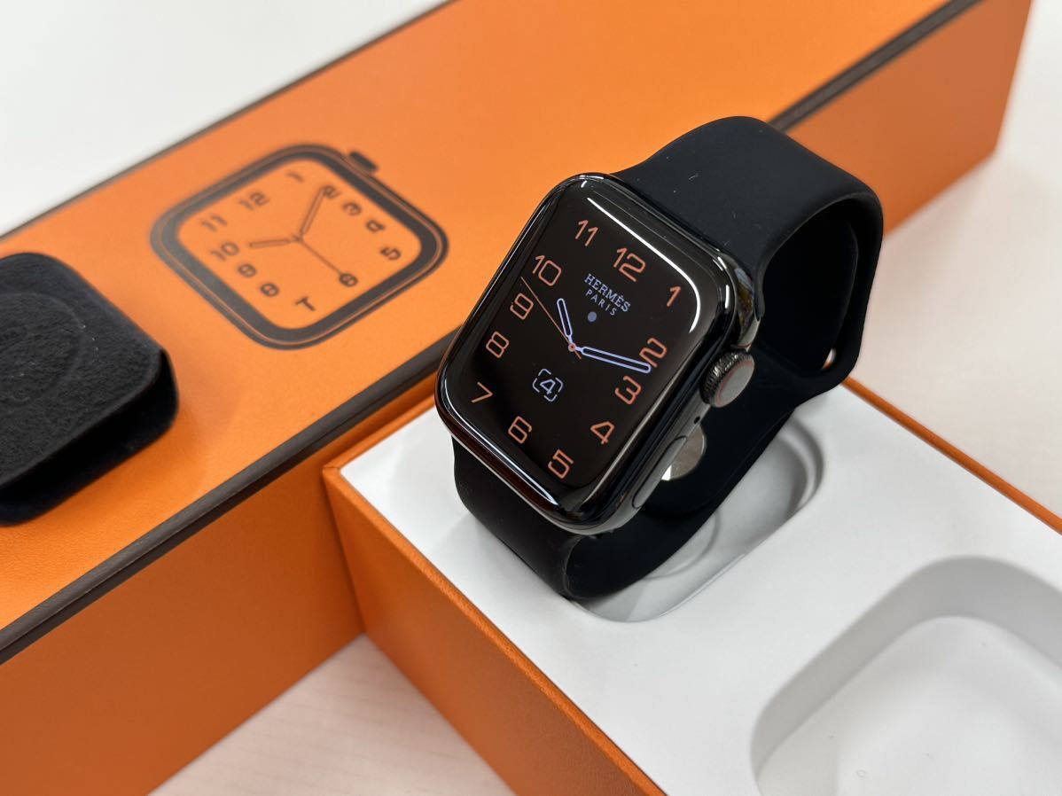☆即決 美品 Apple Watch series6 HERMES 40mm アップルウォッチ 黒 エルメス GPS+Cellular ステンレス  シリーズ6 944