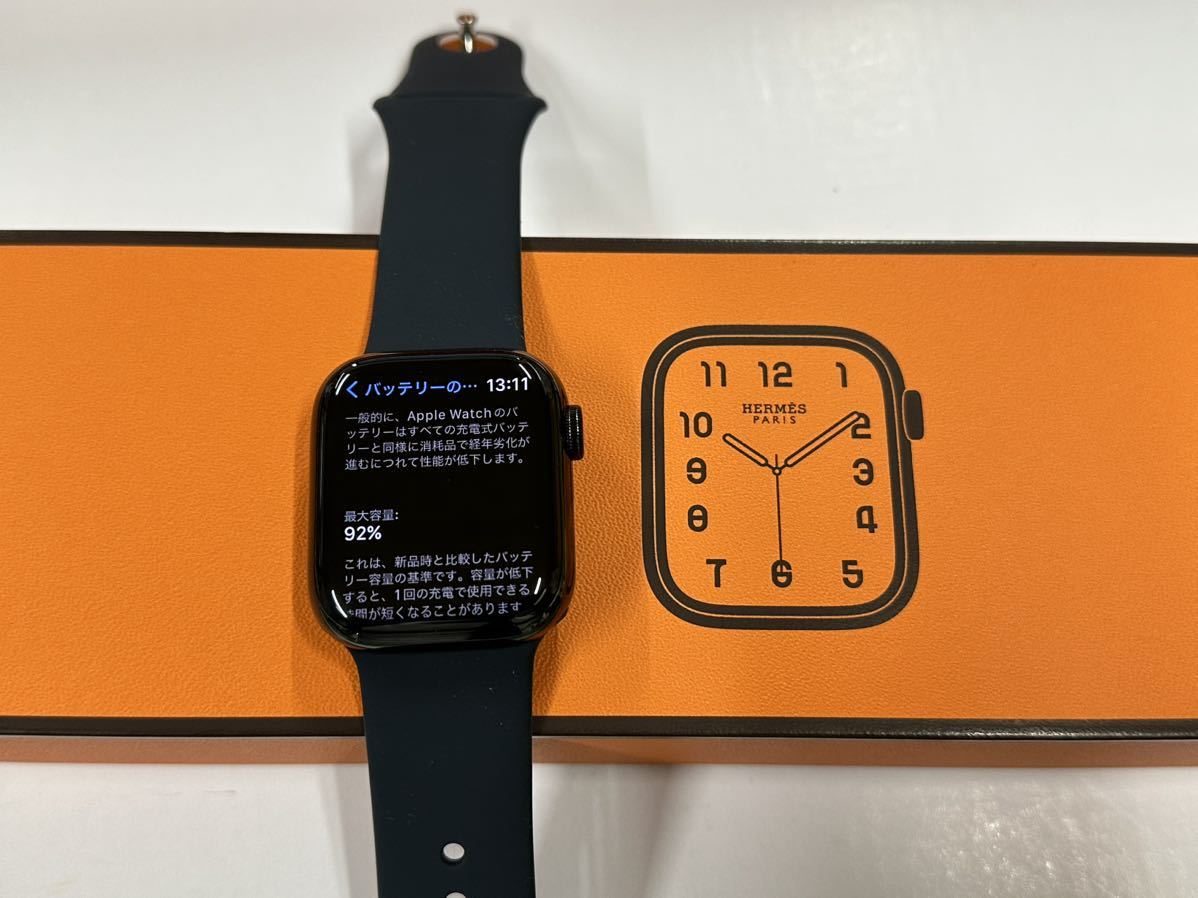 ☆即決 Apple Watch series7 HERMES 41mm アップルウォッチ エルメス GPS+Cellular ブラックステンレス  心電図 黒 シリーズ7 998