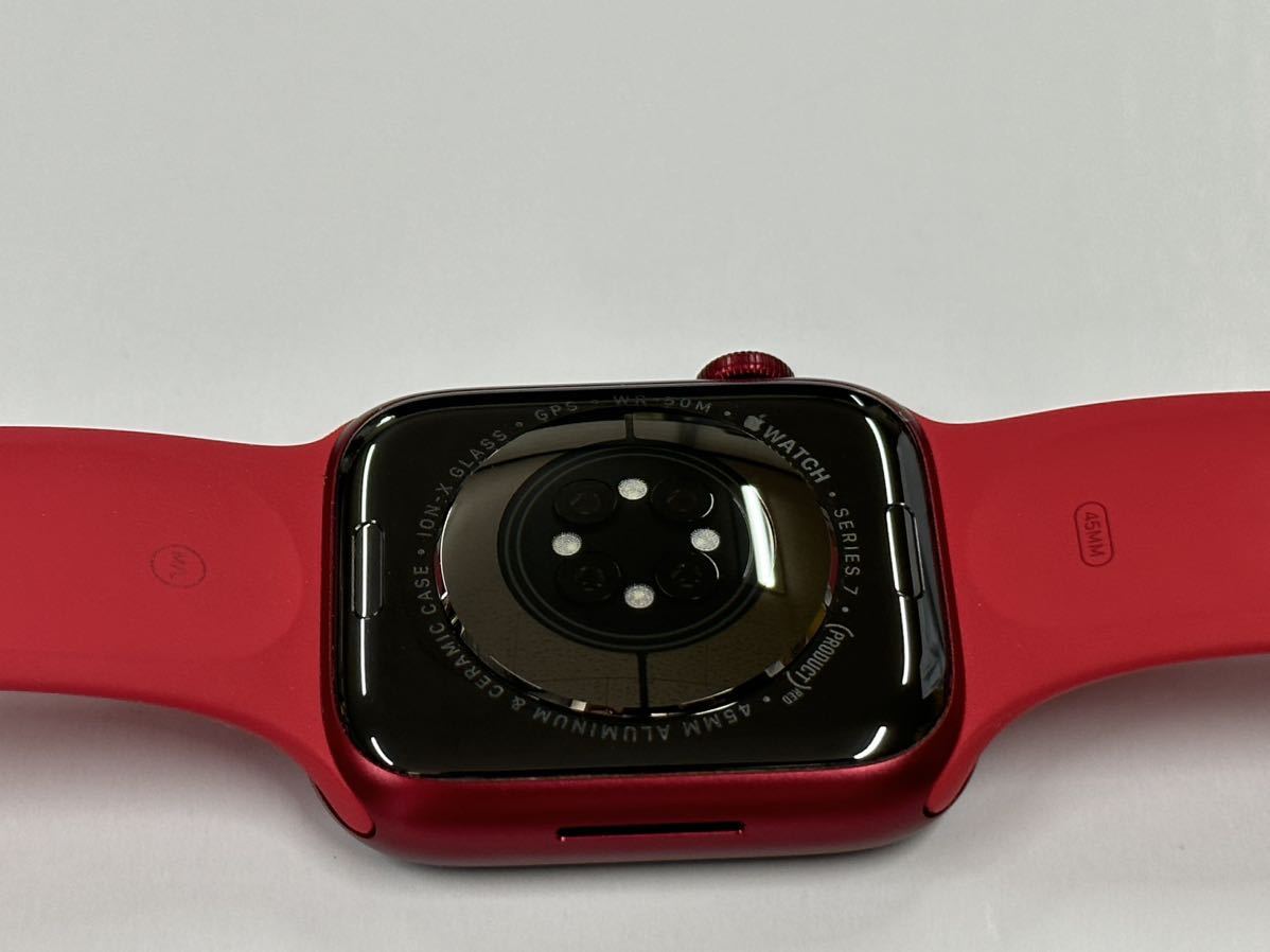 即決 ケア+ バッテリー98% Apple Watch series7 45mm レッド