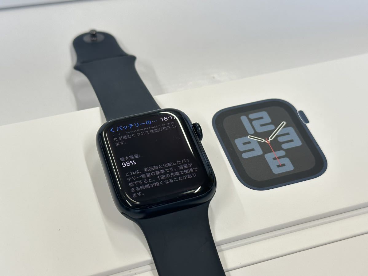 ☆即決 美品 Apple Watch SE2 44mm ミッドナイトアルミニウム アップル