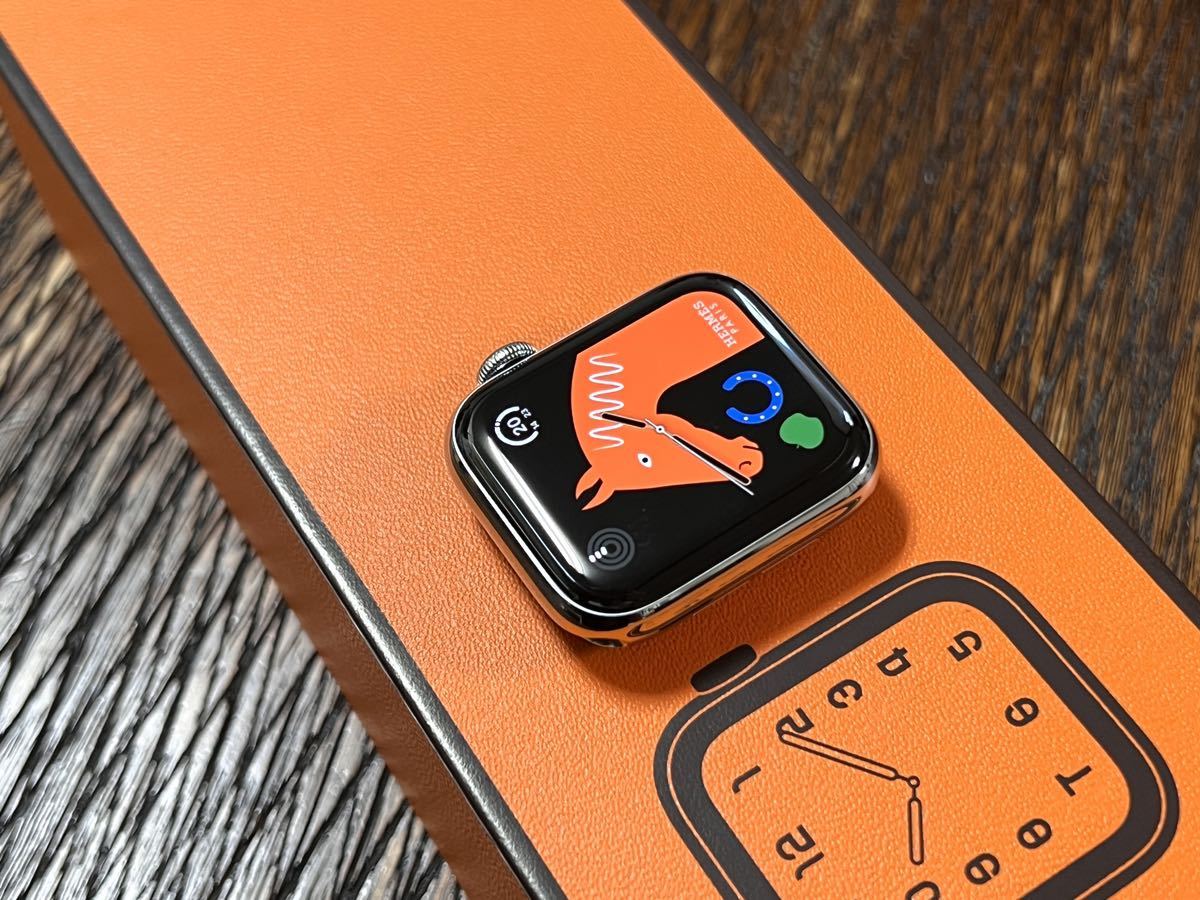 ☆即決 美品 Apple watch エルメス シリーズ5 アップルウォッチ HERMES Series5 40mm ステンレス  GPS+Cellular 988