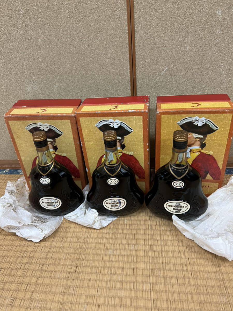 ☆未開栓☆3本セットJAs.Hennessy X.O ジャズヘネシー XO 金キャップ