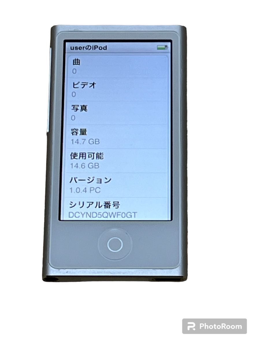 完動美品　apple ipod nano 第7世代　16GB MD480J/A シルバー
