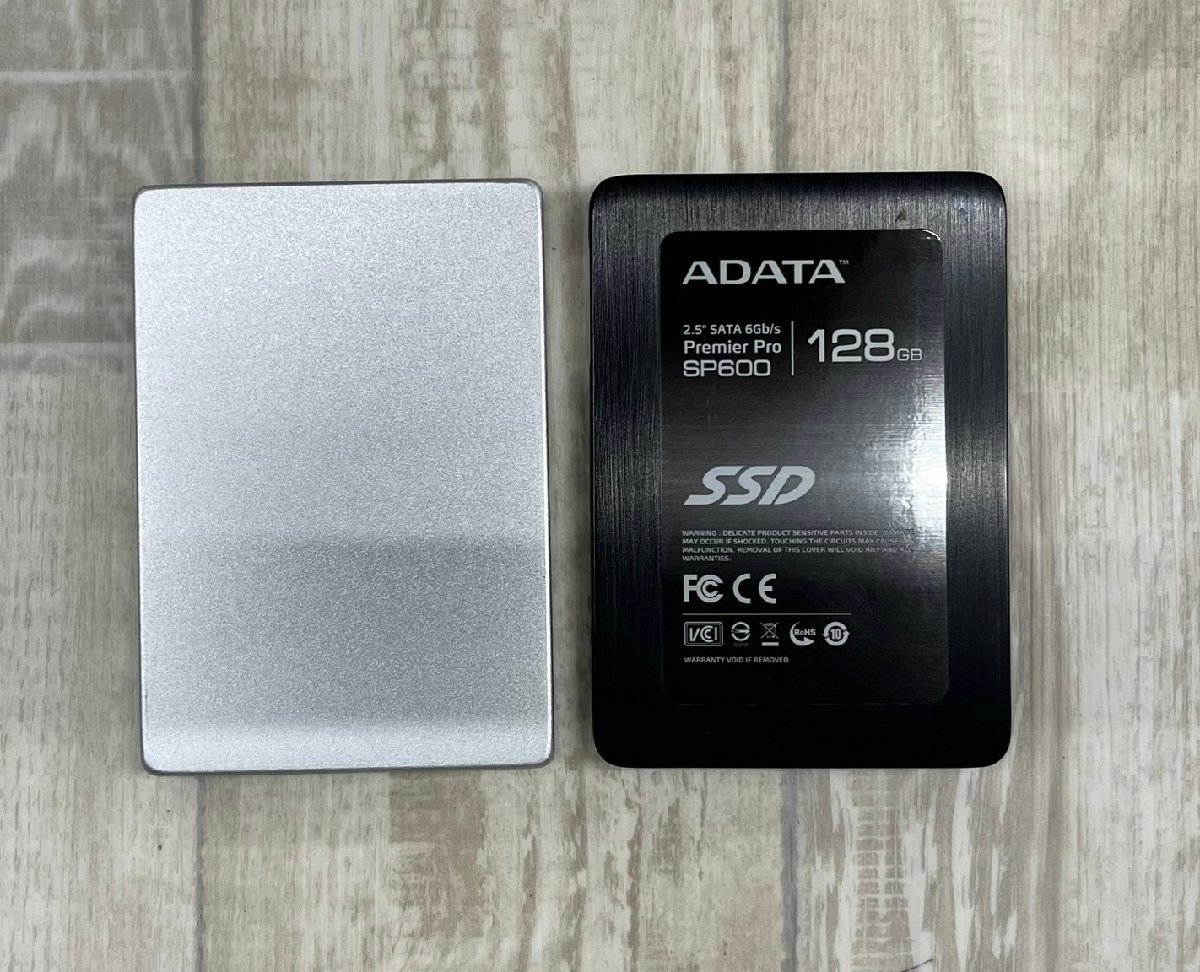 2枚セット Adata　SSD 128GB/120GB　使用時間　838時間/17432時間　CrystalDiskInfoにて[正常] 　確認済　ＭＱ319_画像1