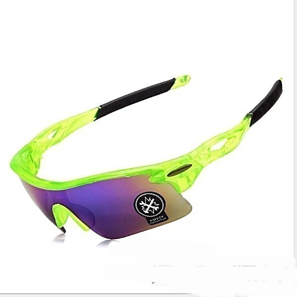 ケース付 スポーツサングラス UV400【ミラーレンズ/グリーン ケース付 スポーツサングラス UV400【ミラーレンズ/グリーン