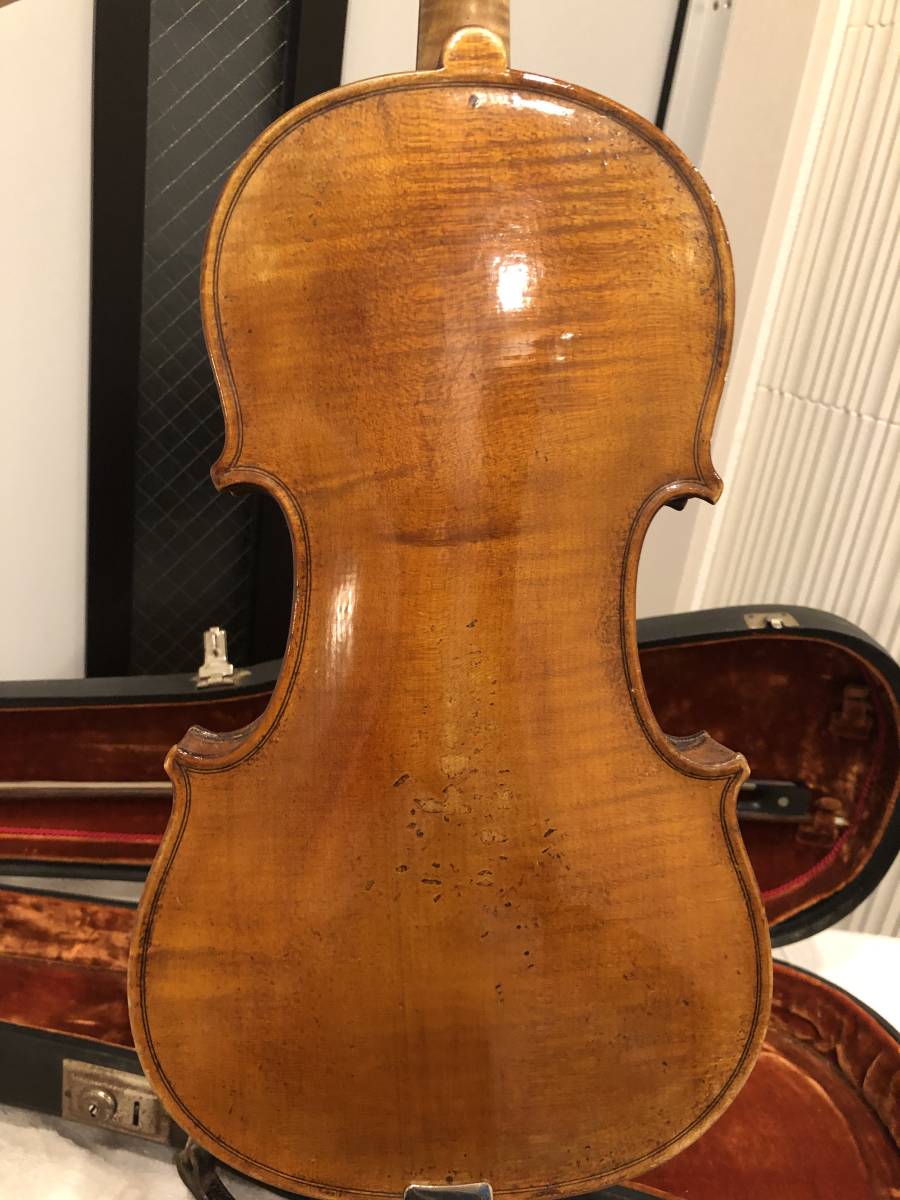 古いバイオリン　ドイツラベル　継ぎネック_画像2