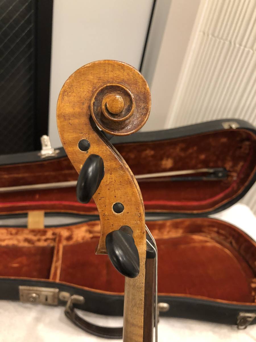 古いバイオリン　ドイツラベル　継ぎネック_画像5
