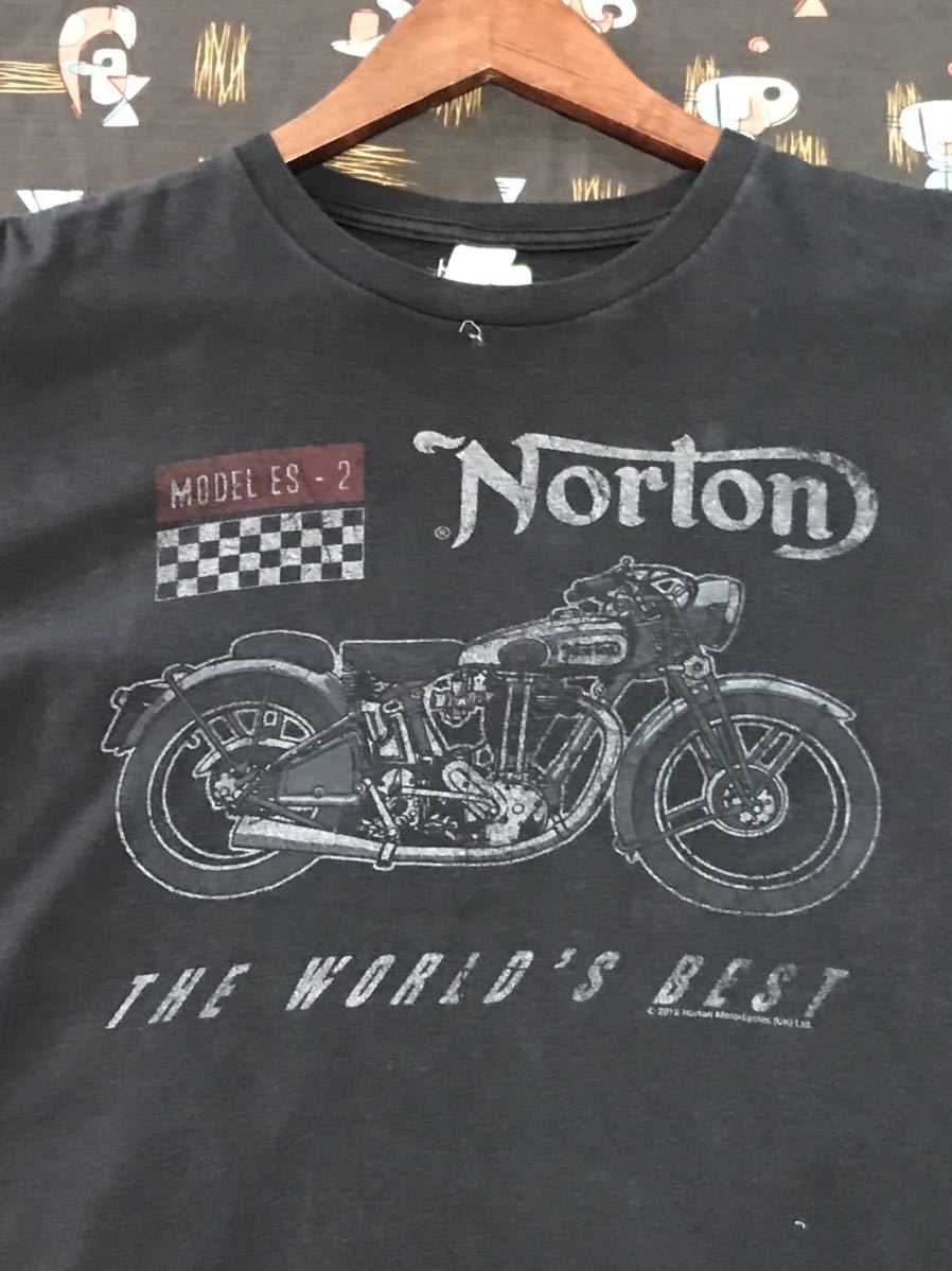 Norton The World Best Tシャツ　ノートン　バイク　イギリス　モーターサイクル　アメリカ　ビンテージ　古着　アメカジ_画像1