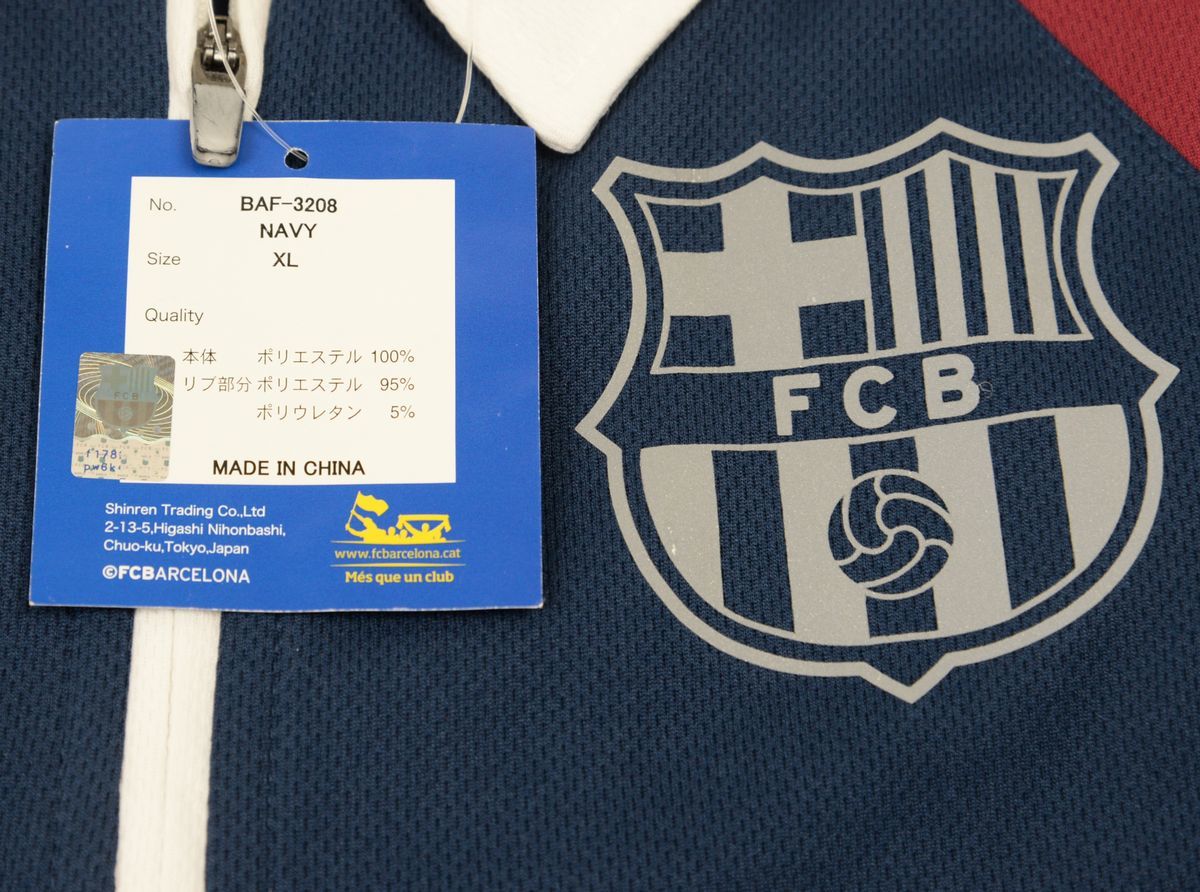 ●FCB FCBARCELONA FCバルセロナサッカーユニフォーム(XL,紺・エンジ,長袖)新品_画像6