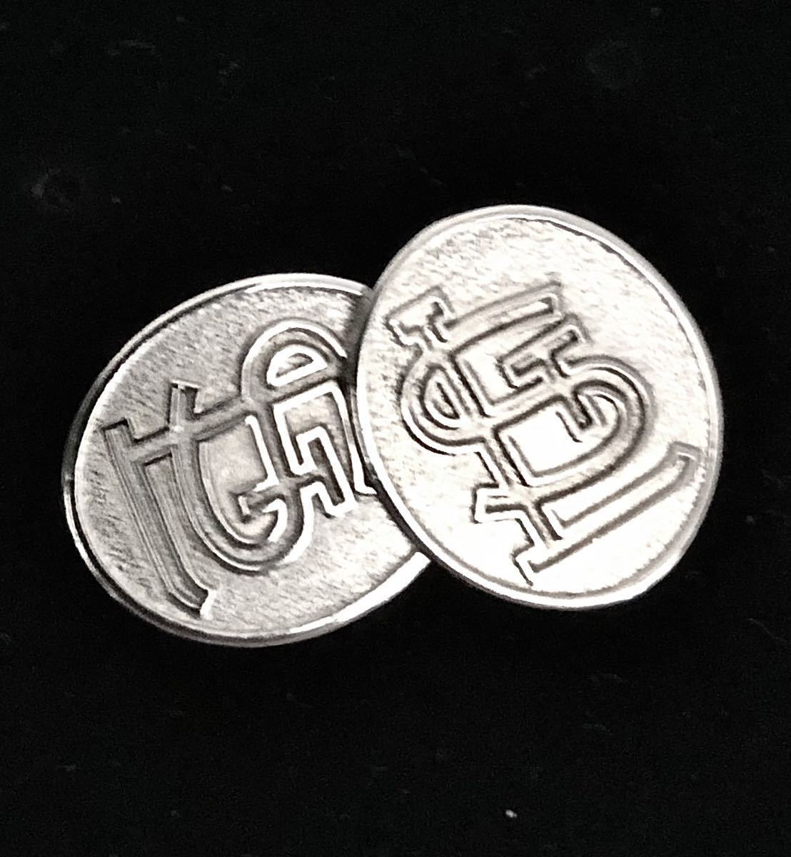 ★英国ビンテージ ST. LOUIS/セントルイス シルバー925 カフス ボタン メンズ 紳士 純銀6.3g メンズアクセサリー MENS/CUFFLINKS/CUFFS