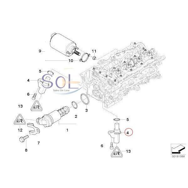 BMW F12 F13 F01 F02 カムシャフトセンサー パルスセンサー 650i 640i M6 740i 750i 740Li 750Li 760Li 13627525014_画像2