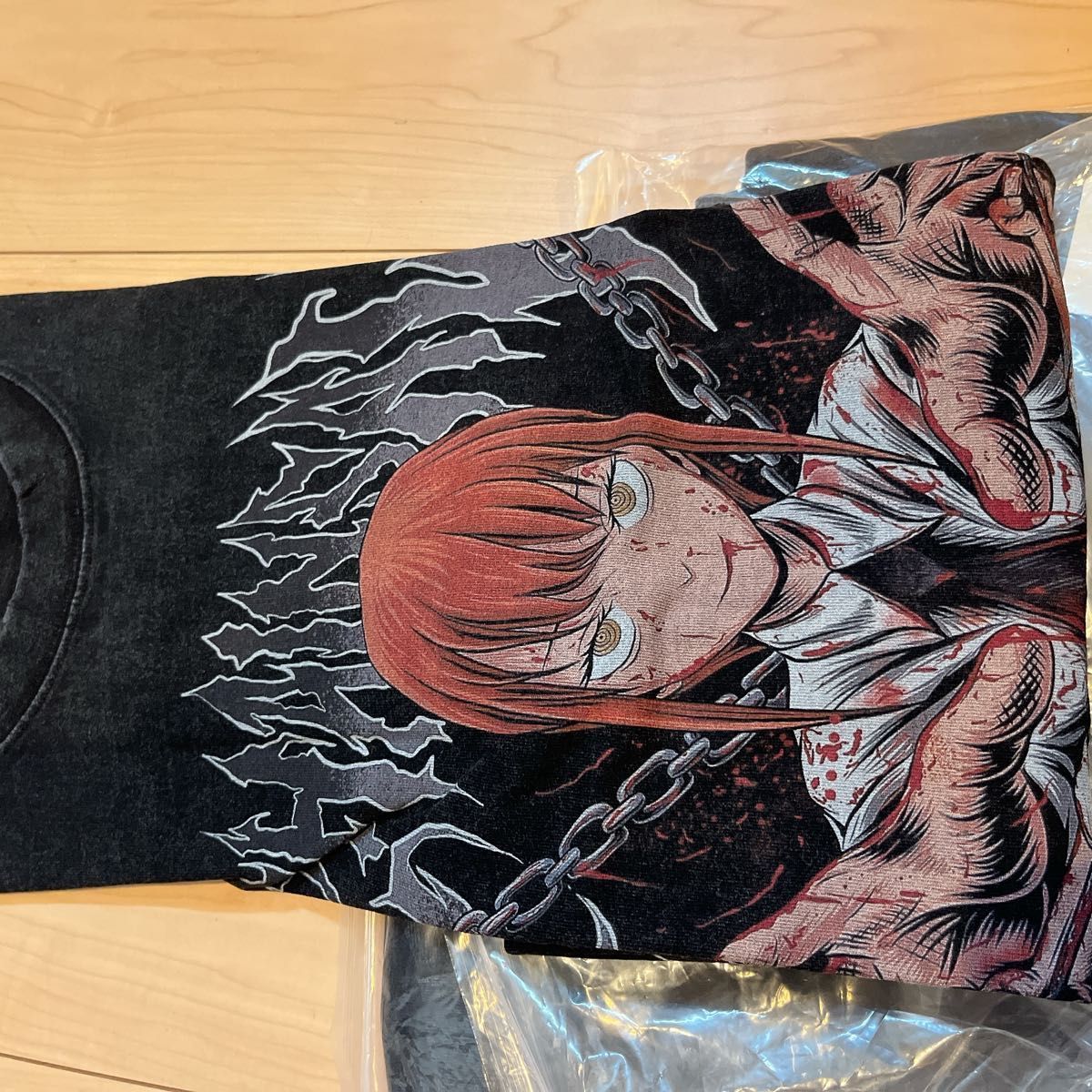 Lサイズ チェンソーマン マキマ ヴィンテージ 加工 Tシャツ 服 Lサイズ チェンソーマン マキマ ヴィンテージ 加工 Tシャツ 服