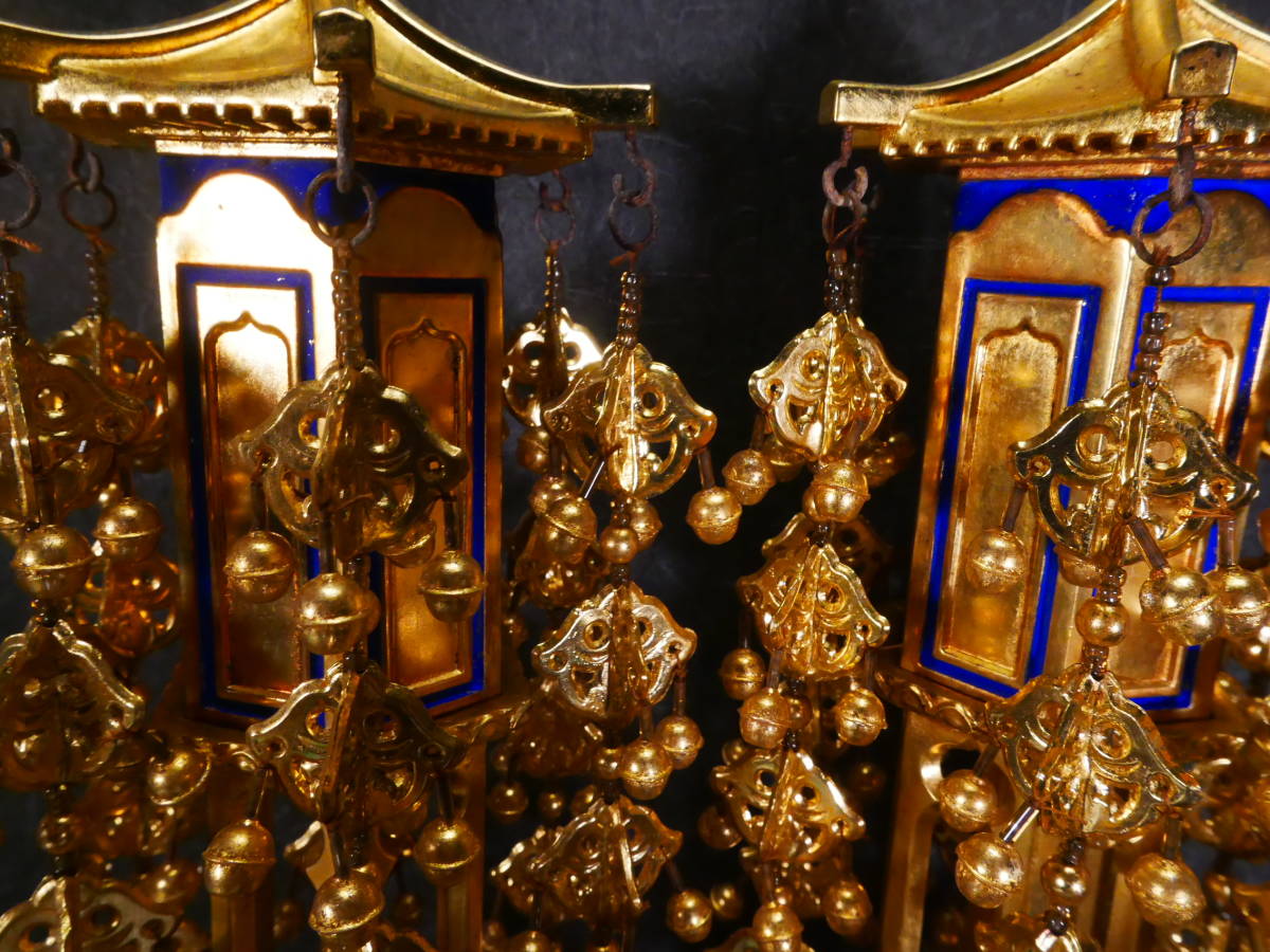 収集品 本金箔の幢幡 仏壇用 各宗派用 高さ32㎝(る) 4718 M | inmano