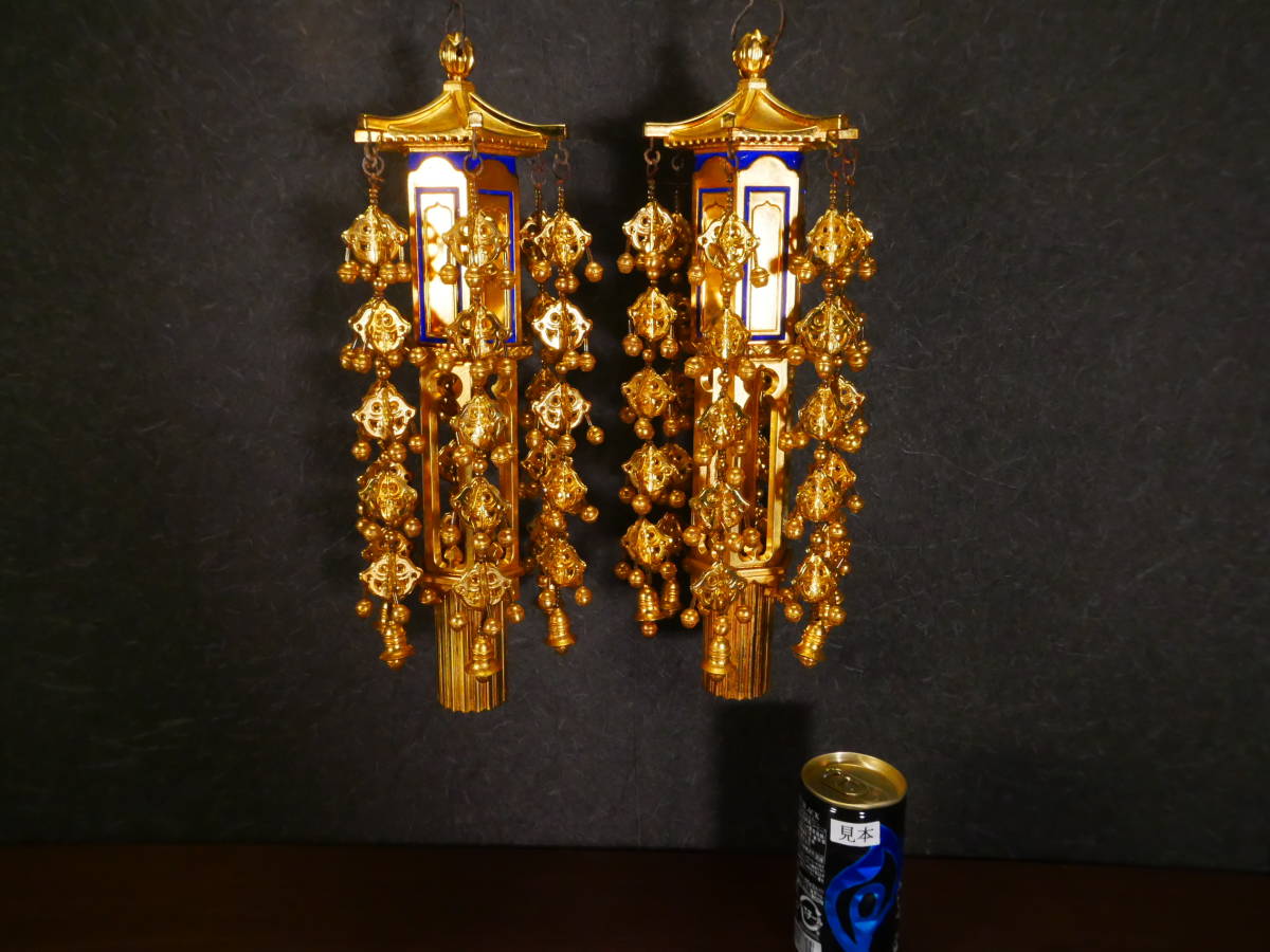 収集品 本金箔の幢幡 仏壇用 各宗派用 高さ32㎝(る) 4718 M | inmano
