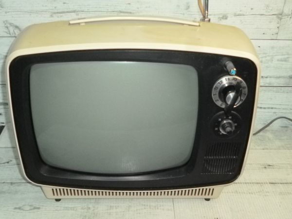 ナショナル 真空管テレビ TP-25Y 昭和レトロ 37x30x25㎝ 砂嵐は