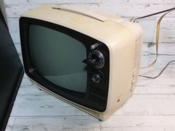 ナショナル 真空管テレビ TP-25Y 昭和レトロ 37x30x25㎝ 砂嵐は