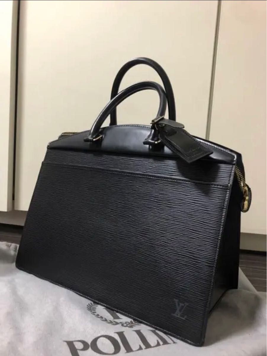 ルイヴィトン LOUIS VUITTON 黒 ハンドバッグ エピ リヴィエラ ブラック レザー