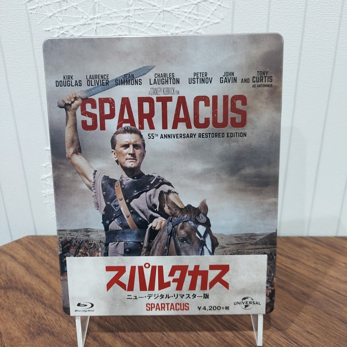 新品 スパルタカス ブルーレイ スチールブック Blu ray　映画 スタンリーキューブリック(他作品 ロリータ 突撃 2001年宇宙の旅 時計じかけ)