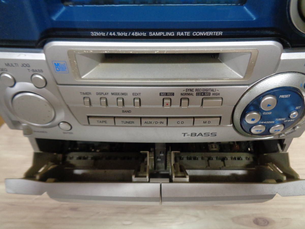 ジャンク品 アイワ AIWA システムコンポ CX-NHG2MD 3CD/MD/2TAPE カセットデッキ ビンテージ ヴィンテージ レトロ アンティークの画像6