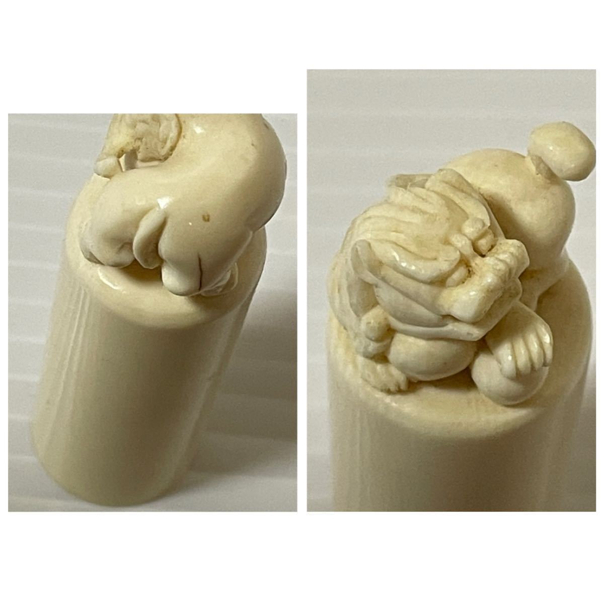 未使用 未加工 マンモス調 印鑑 2本 総重量 55 83g 新品 象牙風 未使用 未加工 マンモス調 印鑑 2本 総重量 55 83g 新品 象牙風
