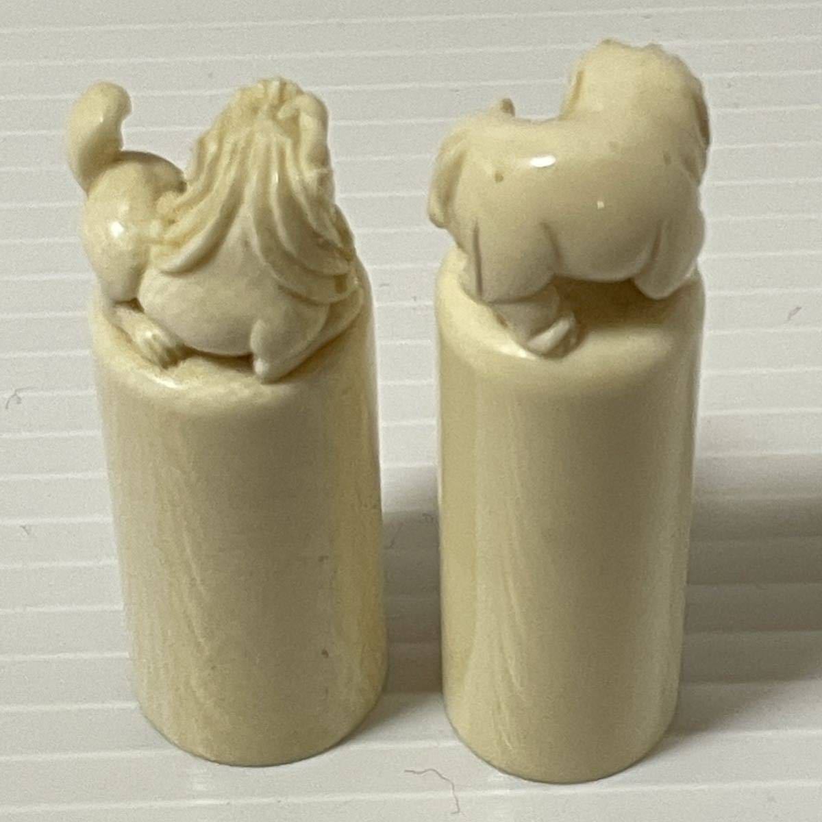 未使用 未加工 マンモス調 印鑑 2本 総重量 55 83g 新品 象牙風 未使用 未加工 マンモス調 印鑑 2本 総重量 55 83g 新品 象牙風