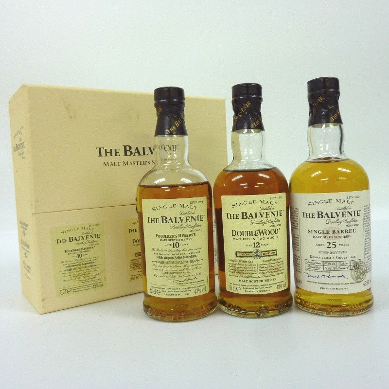 ウイスキー バルヴェニー 10年/12年/25年 ミニボトル 3本セット 200ml