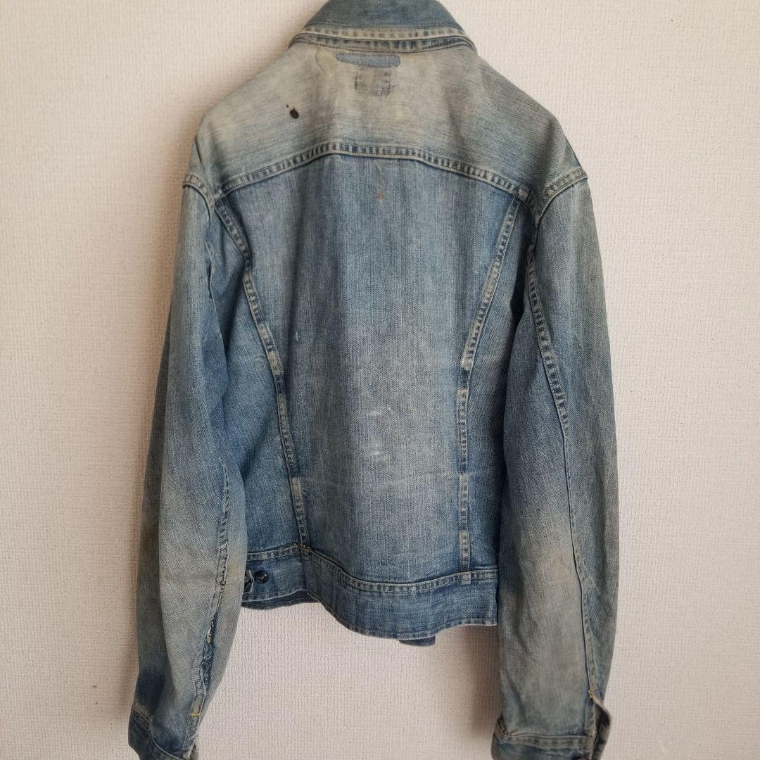 60s 70svintage Lee101J denim JK 44 四角黒タグ Lee Vintage Denim Jacketr 101-J 60~70年代 リー デニムジャケット Gジャン