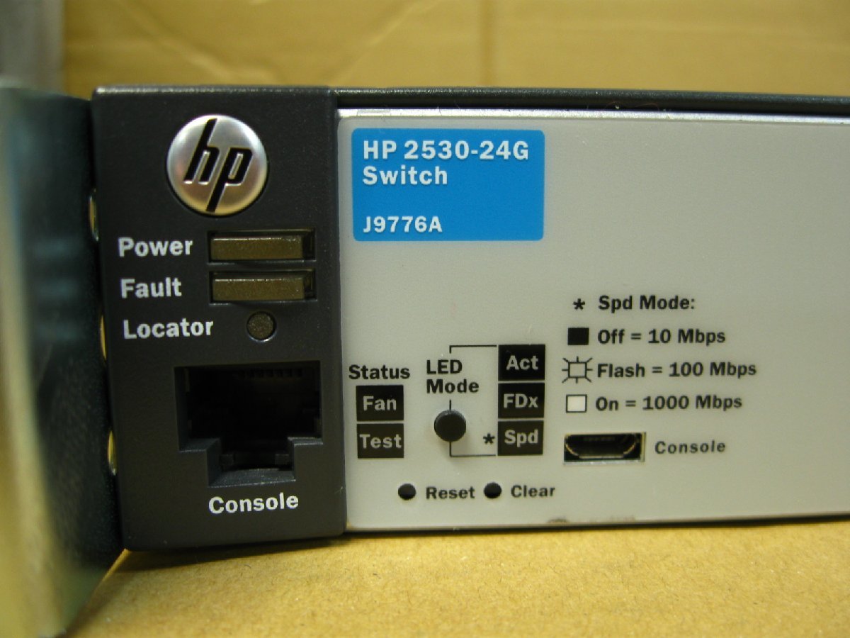 ▽HP Aruba 2530 スイッチシリーズ 2530-24G J9776A スイッチ 中古 ギガビット 24ポート RJ-45 4ポート SFP_画像2