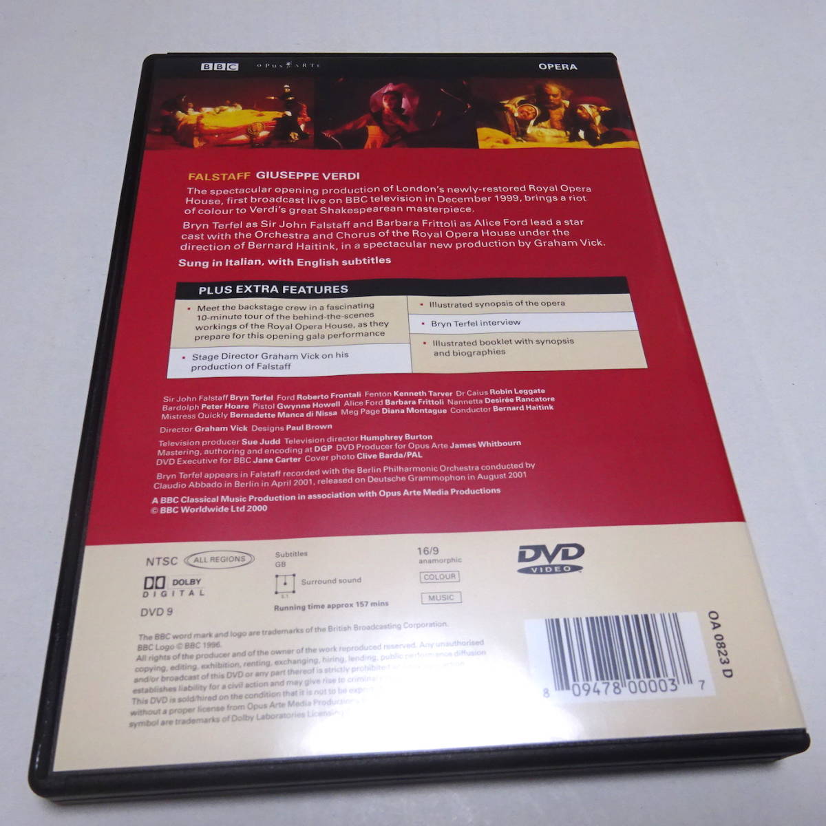 輸入盤DVD「ヴェルディ：歌劇《ファルスタッフ》」ターフェル/フリットリ/ハイティンク＆コヴェント・ガーデン王立歌劇場管/1999年_画像2