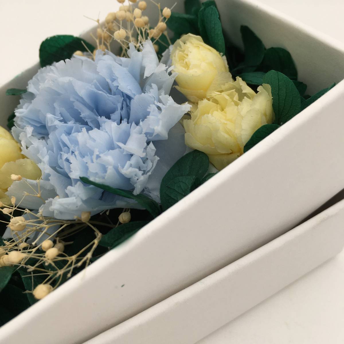 < новый товар > консервированный цветок box организовать ручная работа голубой гвоздика гортензия гипсофила подарок подарок украшение 