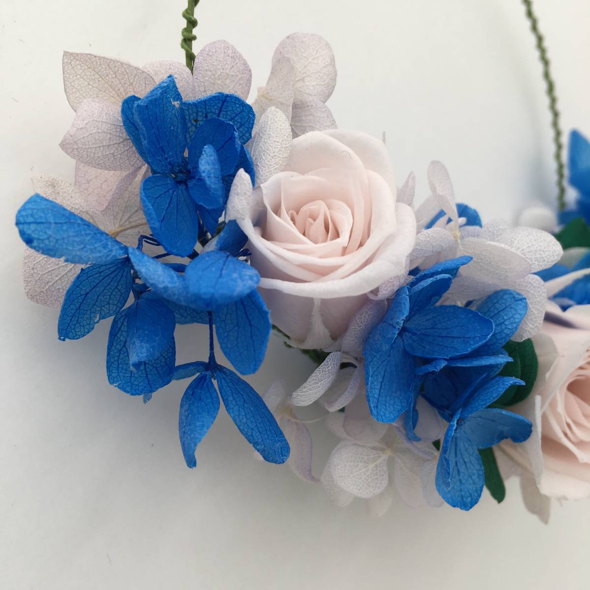 < new goods > preserved flower wire lease hand made rose hydrangea decoration celebration interior gift present 