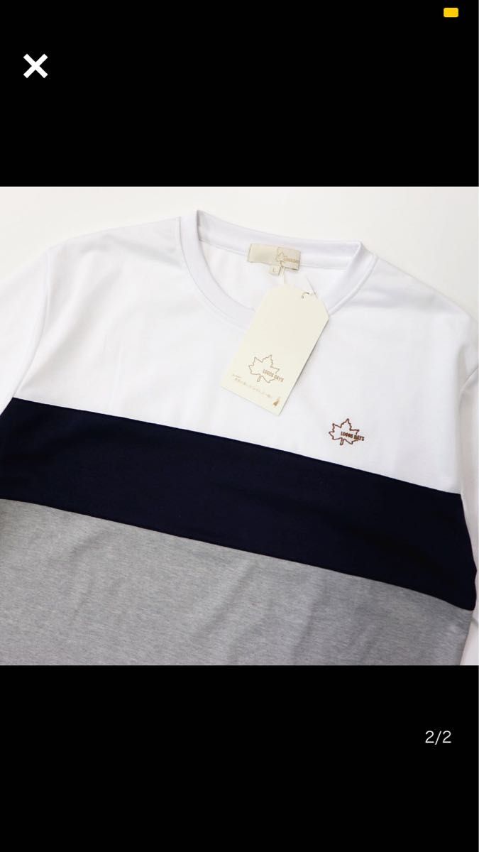 LOGOS アウトドア 新品 メンズ 快適 カジュアル 半袖 Tシャツ ウェア XLサイズ[2091699T-01-LL]