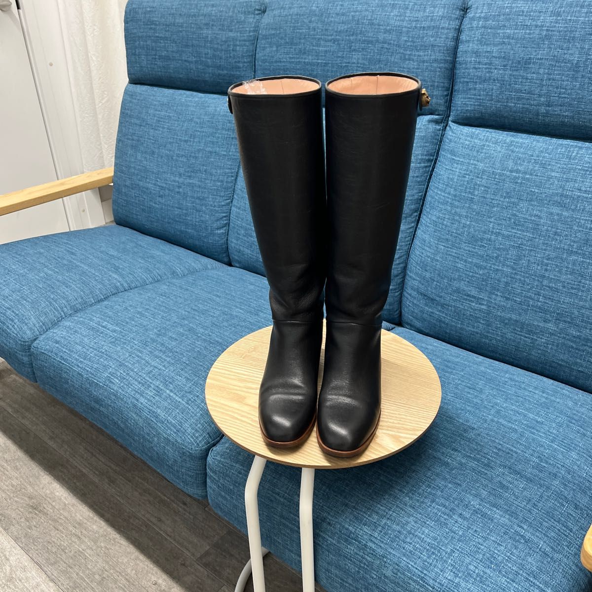 美品 小さいサイズの方 34/5 サイズグッチシンプルブラックブーツ