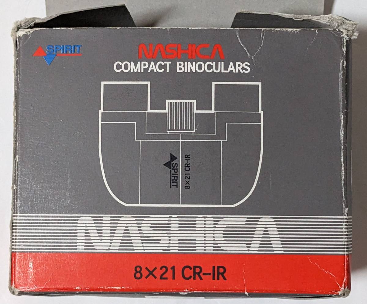 双眼鏡　NASHICA　COMPACT BINOCULARS　8×21 CR-IR　軽量/コンパクト/ベーシック/倍率8倍/レッドカラーコーティング/ケース・ストラップ付