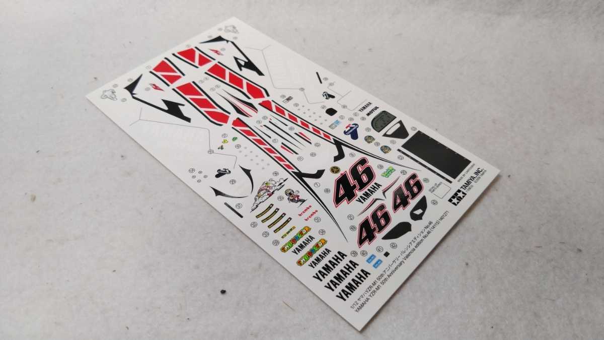1/12 YAMAHA Yamaha YZR-M1 50th Anniversary барен sia выпуск No.46 переводная картинка * новый товар не приклеивание *V. Rossi Tamiya karuto graph 