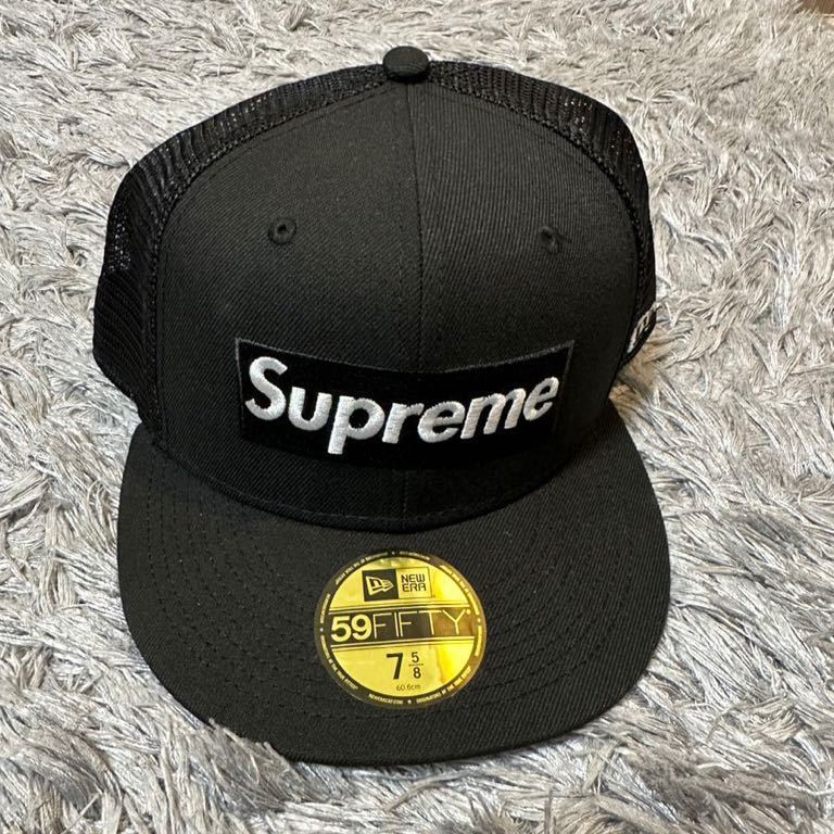 Supreme Box Logo Mesh Back New Era black 7 5/8 60.6cm MESH cap