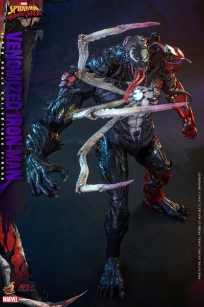 ホットトイズ AC04 1/6スケールフィギュア スパイダーマン マキシマム・ヴェノム アイアンマン (ヴェノム版) Venomized IronMan 新品未開封_画像4