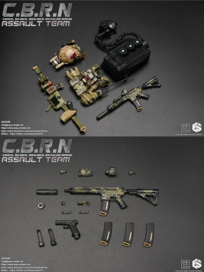 EASY&SIMPLE 26054R CBRN Assault Team 1/6スケールアクションフィギュア 新品未開封 （検 DID SS DAMTOYS FLAGSET ミリタリー G.I.JOE