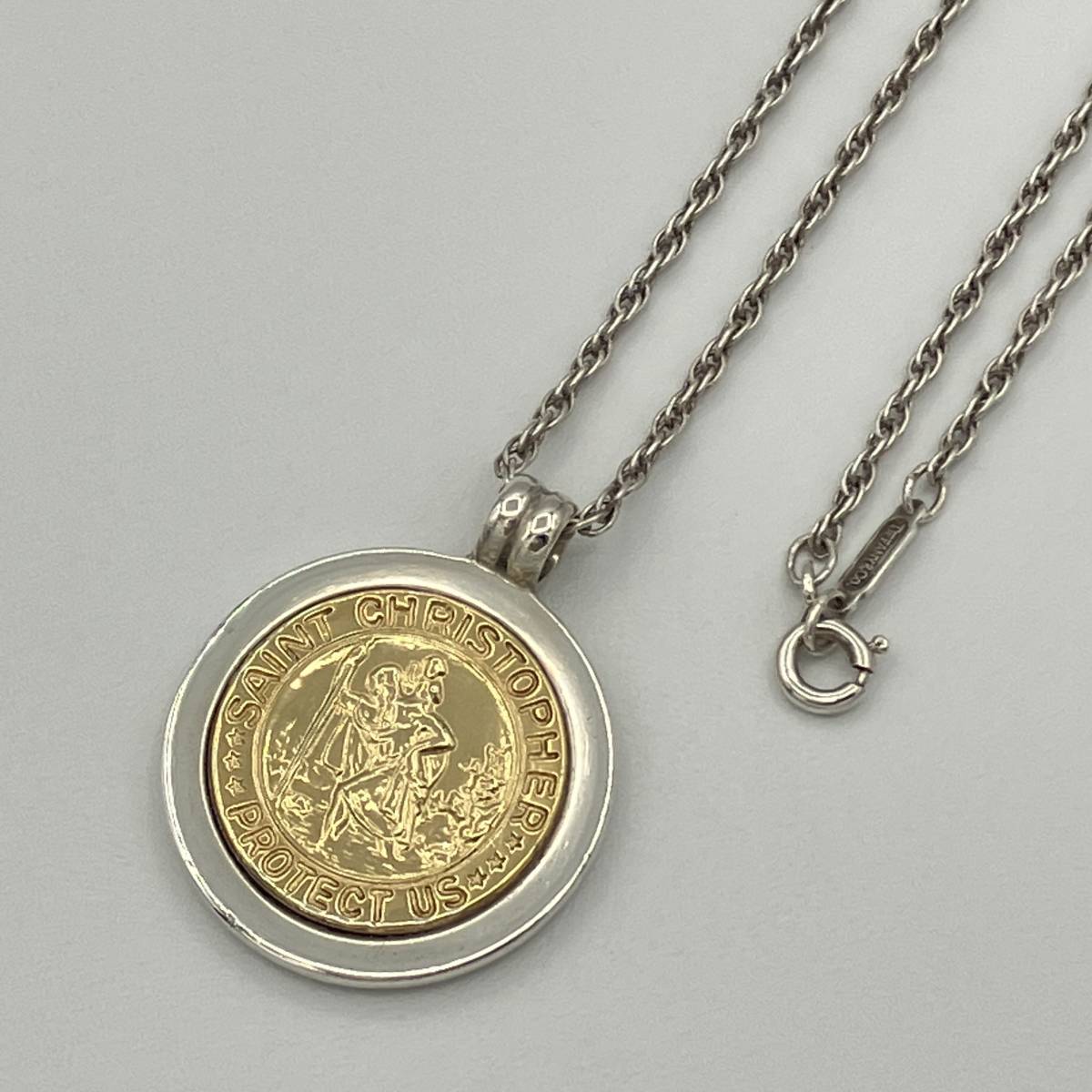 希少品 ティファニー セントクリストファー コイン ネックレス