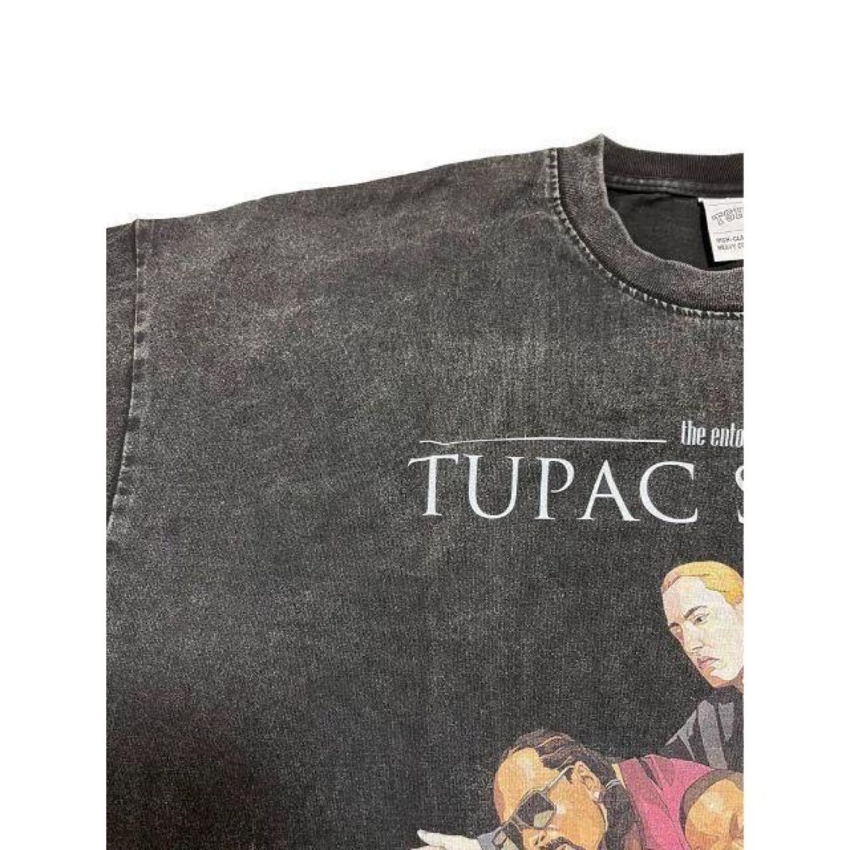 【希少】2PAC　TUPAC　半袖　ラップ　Tシャツ　ブラック　XLサイズ