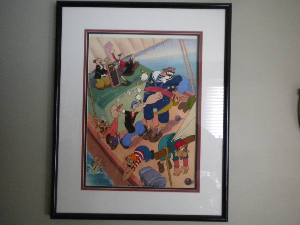 ポパイ オリーブ ブルート Popeye アメコミ セル画 原画 限定 ポパイ オリーブ ブルート Popeye アメコミ セル画 原画 限定