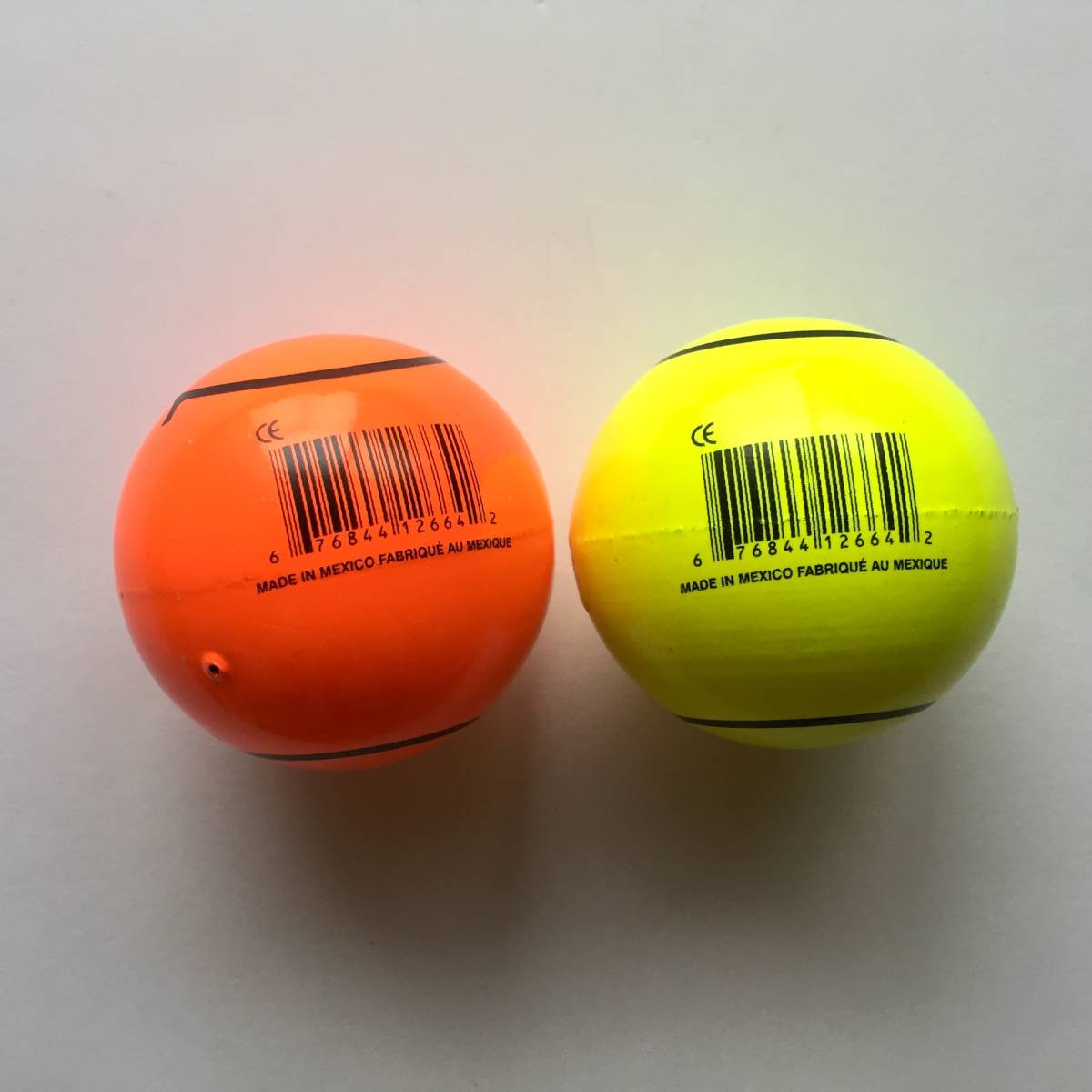 SMILE スマイル 雑貨 ボール ２個セット メキシコ製 MADE IN MEXICO デッドストック 未使用 長期保管品 オレンジ イエロー orange yellow _画像2