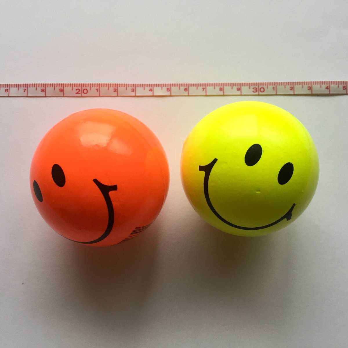 SMILE スマイル 雑貨 ボール ２個セット メキシコ製 MADE IN MEXICO デッドストック 未使用 長期保管品 オレンジ イエロー orange yellow _画像8