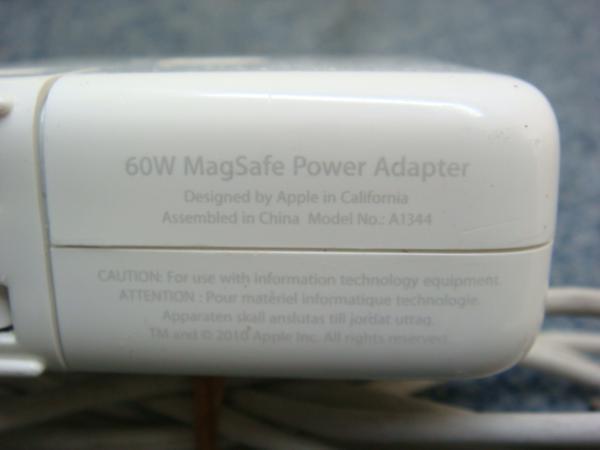 APPLE 60W Magsafe Power Adapter/A1344/16.5~3.65A MacBook Pro_毎回同じ写真を使っております