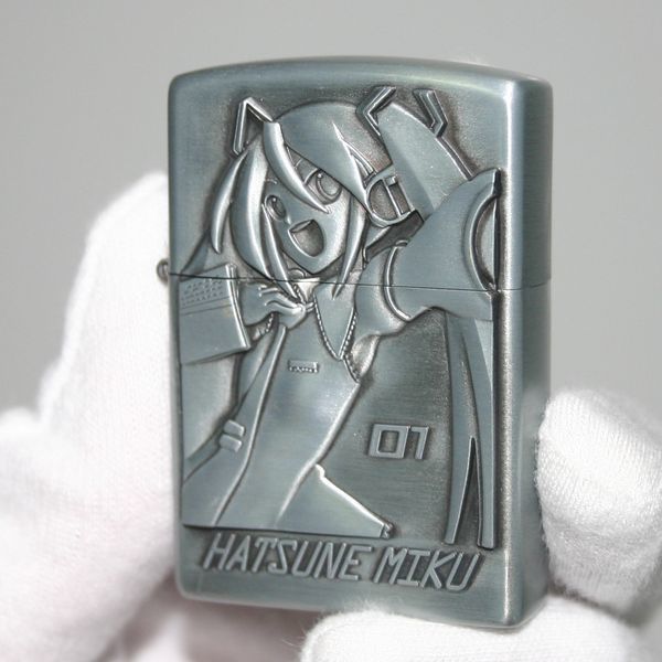 【初音ミク】オイルライター ライター デフォ絵柄 #zippo #ジッポー #ジッポ #チャッカマン #アウトドア #キャンプ #焚き火　②_画像1