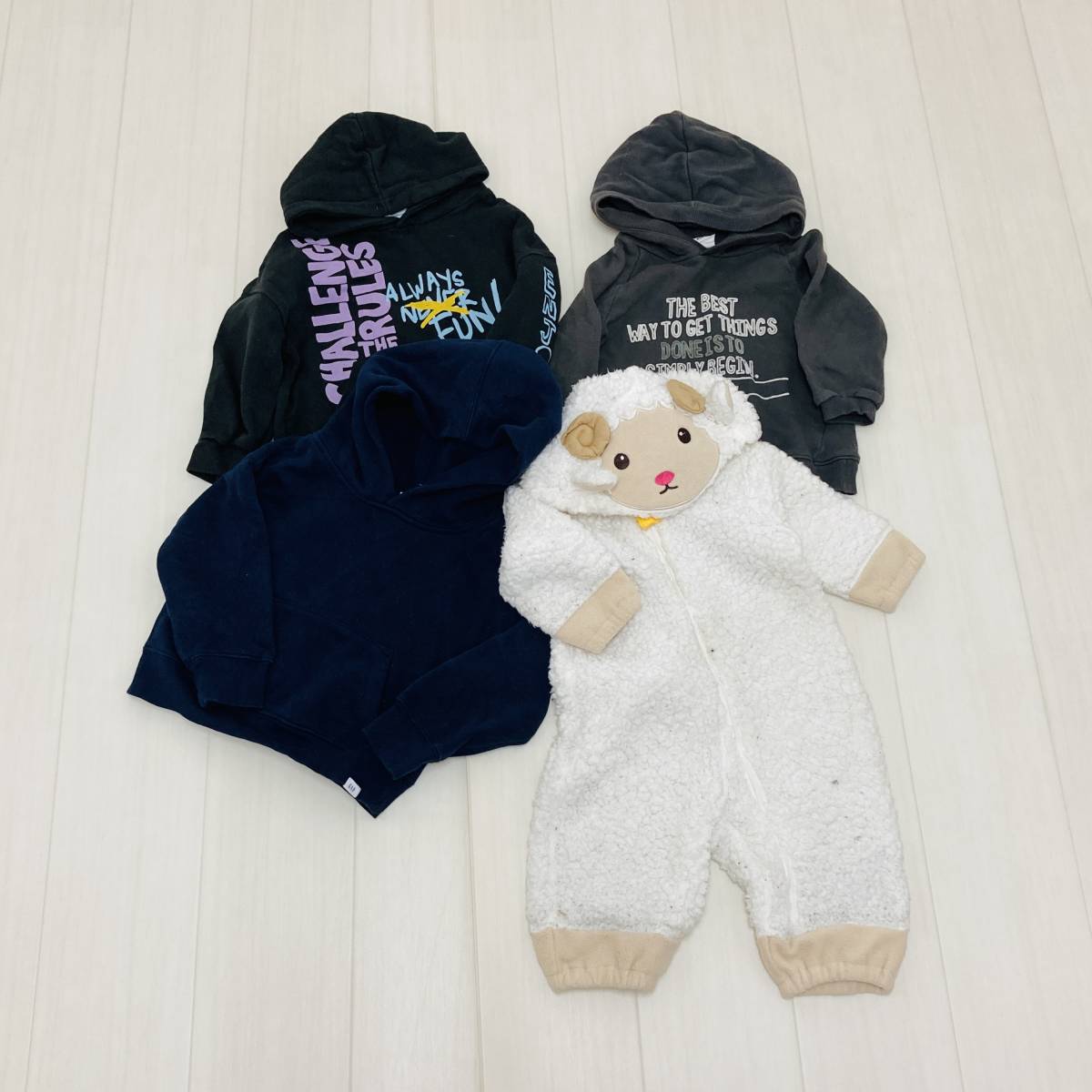 a00821 子供服 60～90まとめ売り POLO/GAP×Disney/BEBE/ZARA/Petit main/COMME CA ISMなどキッズブランド 福袋 42点セット 大量 洋服 男女_画像5